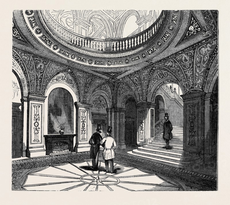 INTERIOR OF THE CONSERVATIVE CLUB HOUSE, THE INNER HALL, ST. JAMES'S STREET