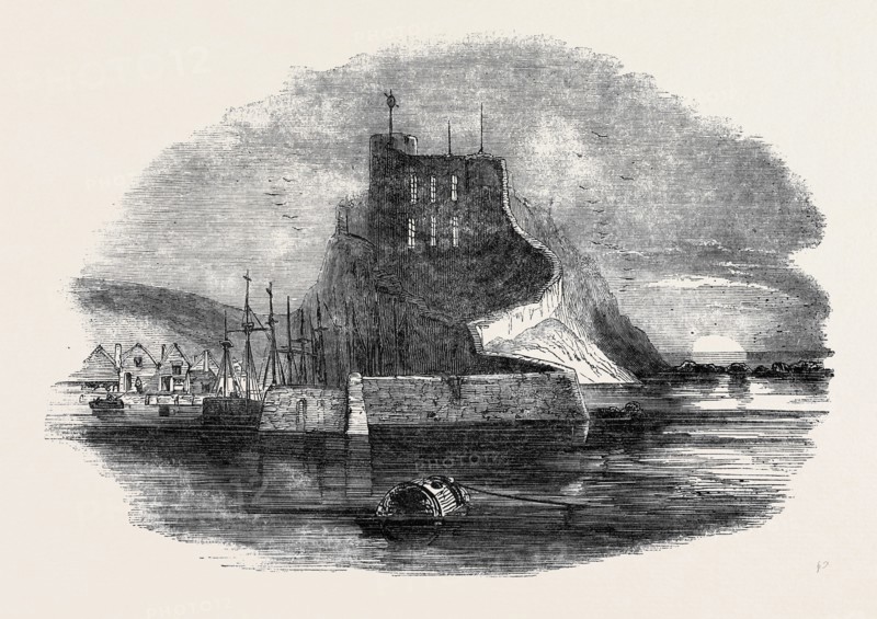 GURNSEY, ST. PETER'S PORT, AND CASTLE CORNET.