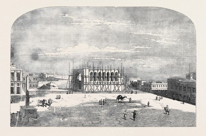 THE GREAT SQUARE IN ALEXANDRIA, PRESENT STATE OF THE PROPOSED CHURCH FOR THE ENGLISH PROTESTANT RESIDENTS