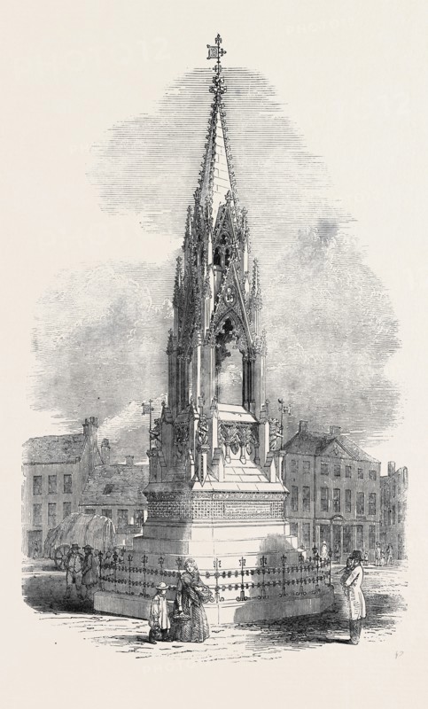 THE NOTTS TESTIMONIAL TO LORD GEORGE BENTINCK, IN THE MARKETPLACE, MANSFIELD