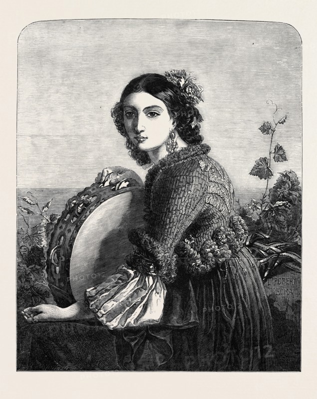 THE TAMBOURINE GIRL OF PROCIDA, PAINTED BY LEOPOLD ROBERT
