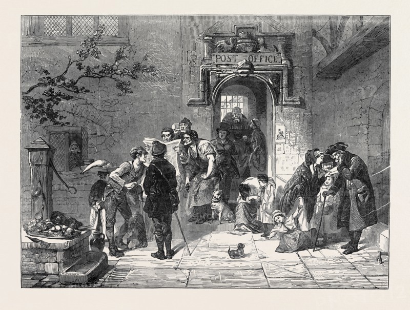 "THE POST OFFICE" PAINTED BY F. GOODALL
