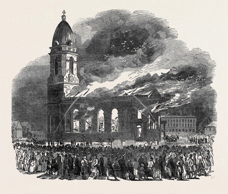 FIRE IN ALL SAINTS CHURCH, AT MANCHESTER