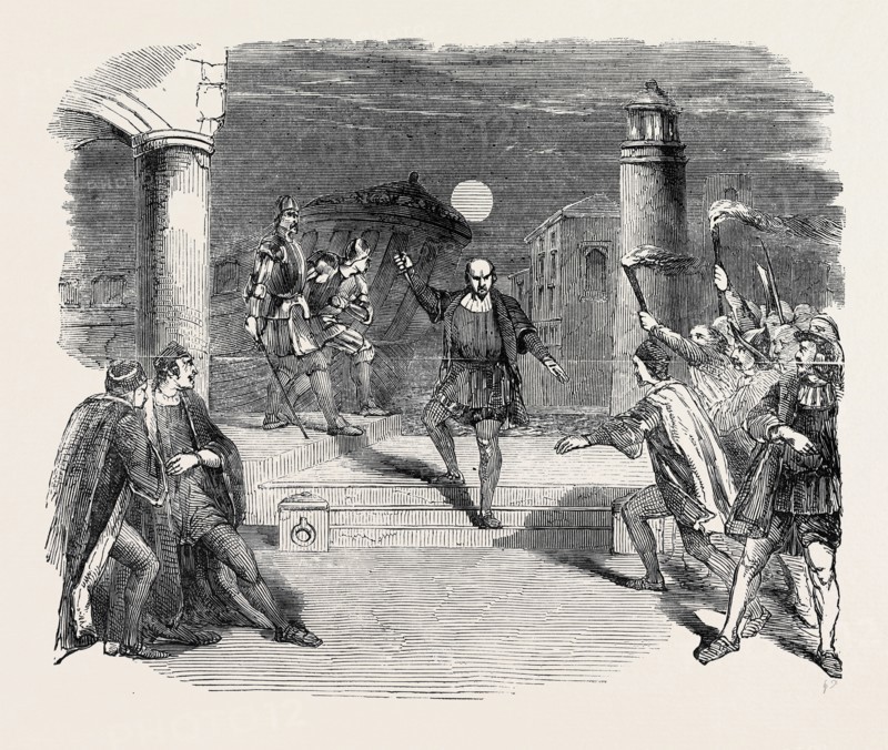 SCENE FROM THE NEW PLAY OF "FIESCO," AT DRURY LANE THEATRE