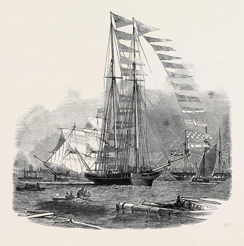THE "TITANIA" SCHOONER YACHT, BUILT FOR MR. ROBERT STEPHENSON, C.E.