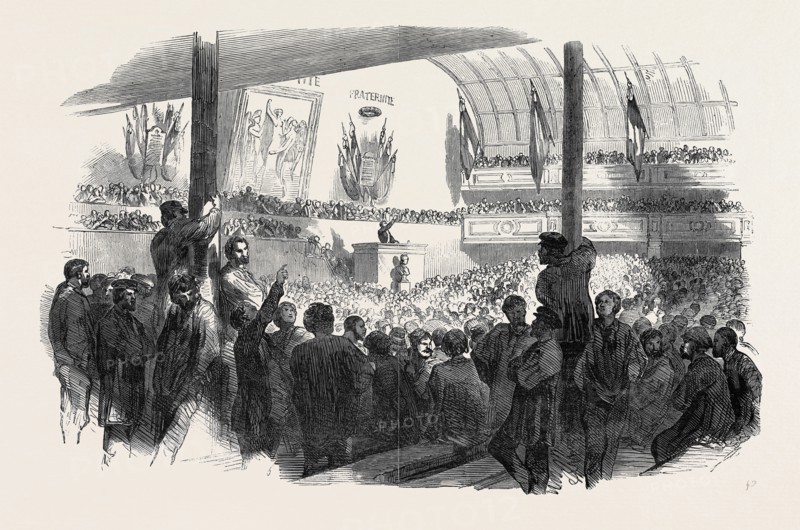 ELECTORAL MEETING IN THE SALLE MARTEL, PARIS