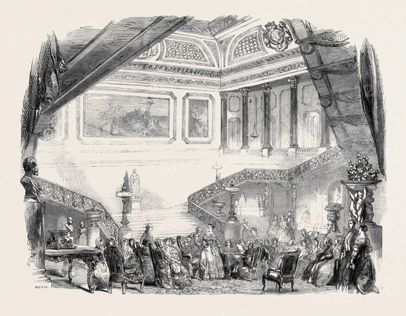 MEETING OF THE LADIES' COMMITTEE AT STAFFORD HOUSE, IN AID OF THE GREAT EXHIBITION OF INDUSTRY OF ALL NATIONS, IN 1851.