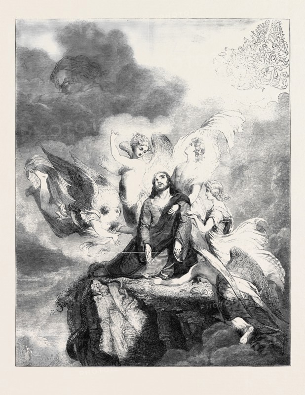 "OUR SAVIOUR AFTER THE TEMPTATION" PAINTED BY SIR GEORGE HAYTER, M.A.S.L.