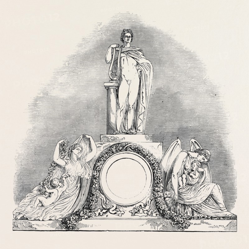 SOUTHERN WING, SCULPTURE OF THE NEW FRONT OF BUCKINGHAM PALACE