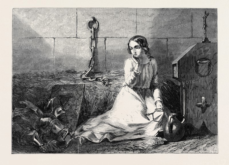 EXHIBITION OF THE NEW SOCIETY OF PAINTERS IN WATER COLOURS, "JOAN OF ARC." PAINTED BY JOHN ABSOLON