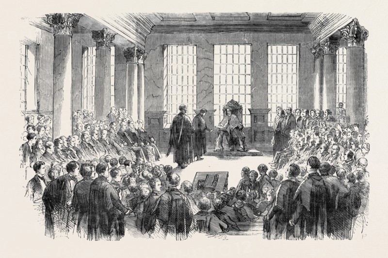 UNIVERSITY OF LONDON, THE FIRST CONFERENCE OF DEGREES, IN THE HALL OF KING'S COLLEGE