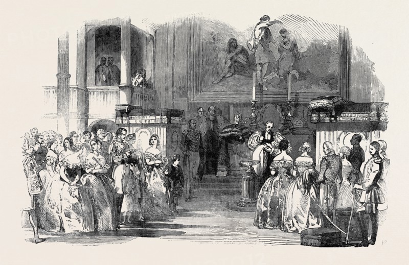 CHRISTENING OF THE INFANT PRINCE ARTHUR, IN THE ROYAL CHAPEL AT BUCKINGHAM PALACE, JUNE 29, 1850