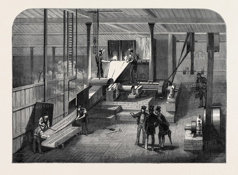 NEW ROLLING MACHINE FOR MAKING HORSE-SHOE NAILS, 1873