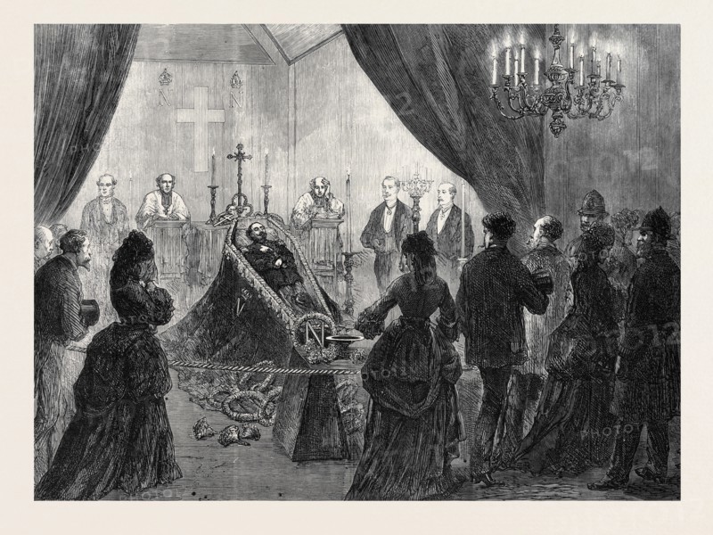 THE LATE EMPEROR NAPOLEON III: THE LYING IN STATE, CHISELHURST, 1873