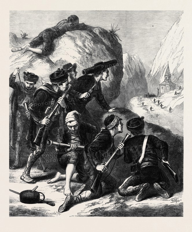 SPAIN: A CARLIST AMBUSCADE, 1873