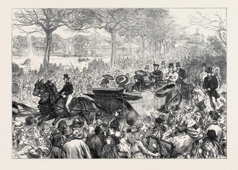 QUEEN VICTORIA'S VISIT TO VICTORIA PARK, 1873