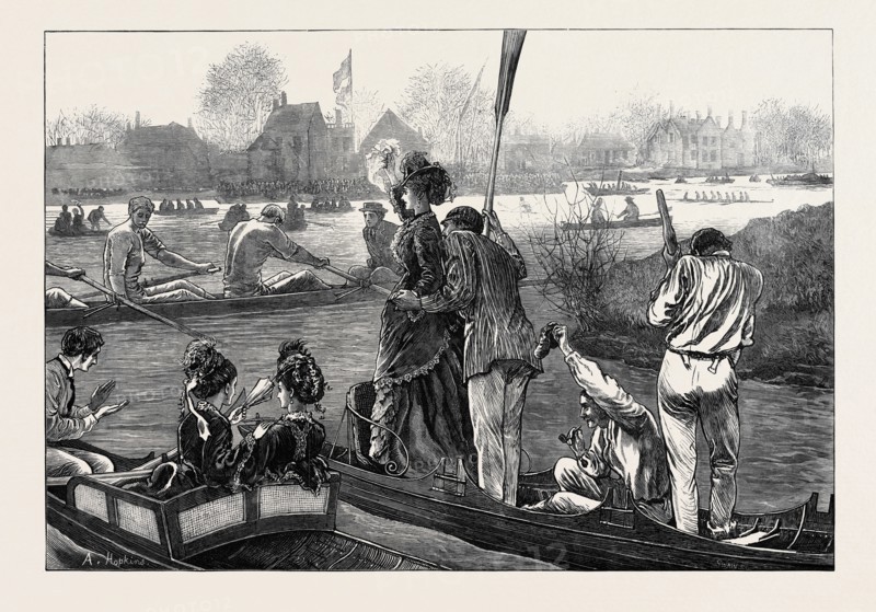 THE OXFORD AND CAMBRIDGE BOAT RACE: CHEERING THE VICTORS, 1873