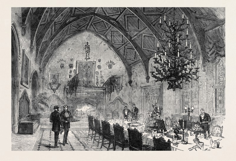 DINING ROOM, BERKELEY CASTLE, GLOUCESTERSHIRE, 1873