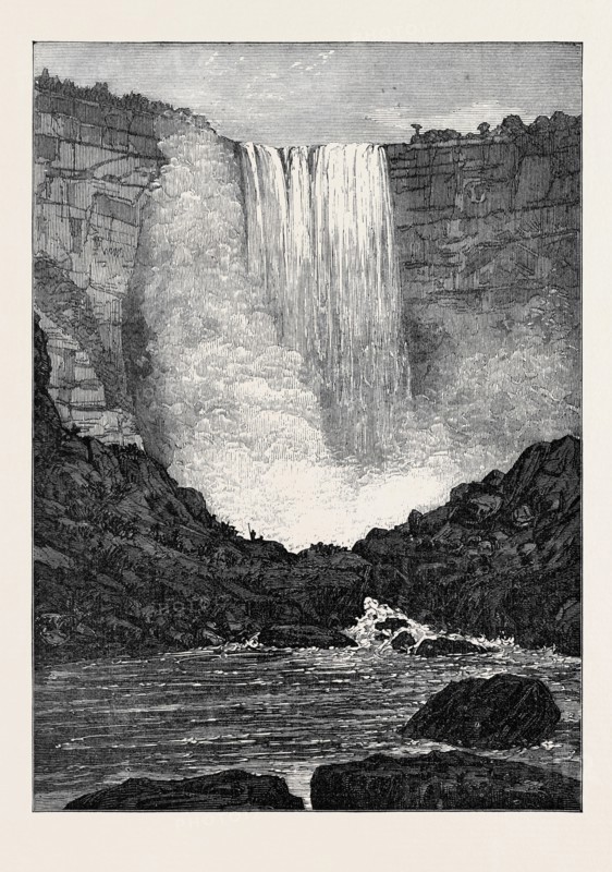 THE KAIETEUR FALLS, BRITISH GUIANA, 1873