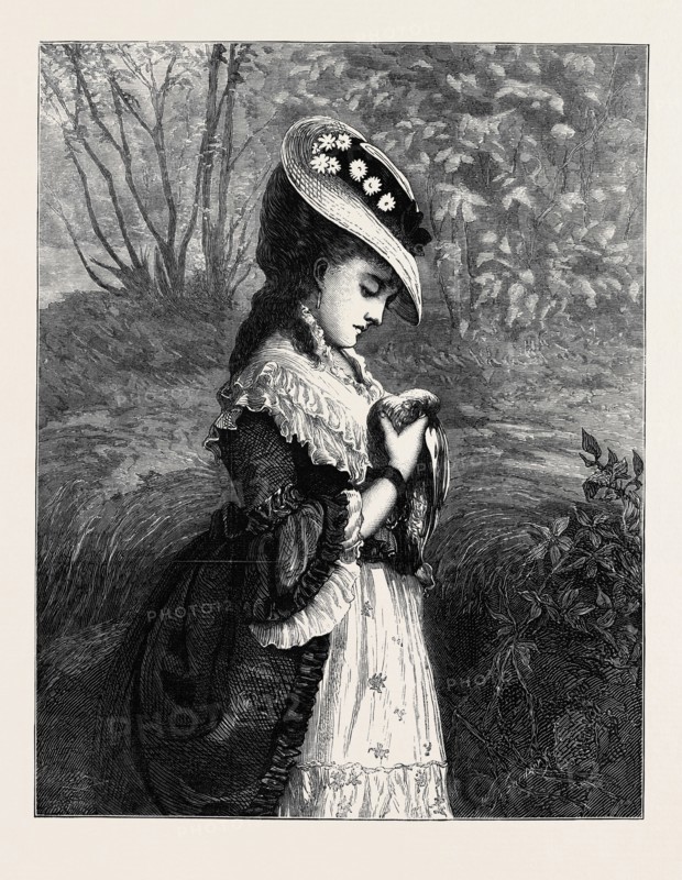 "SYMPATHY 'THE PASSING TRIBUTE OF A SIGH,' " BY A.C.H. LUXMOORE, IN THE EXHIBITION AT THE DUDLEY GALLERY, 1873