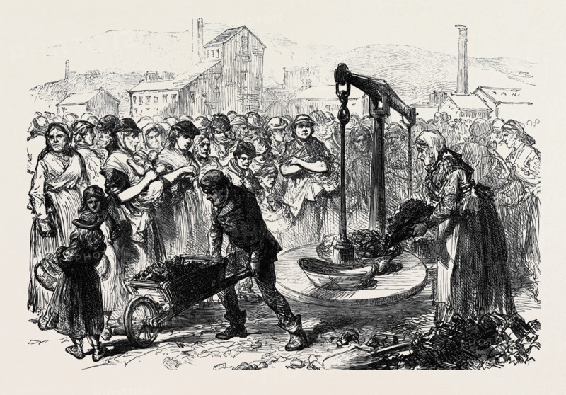 THE STRIKE IN SOUTH WALES: COAL FAMINE AT MERTHYR, "A PENN'ORTH OF COALS", 1873