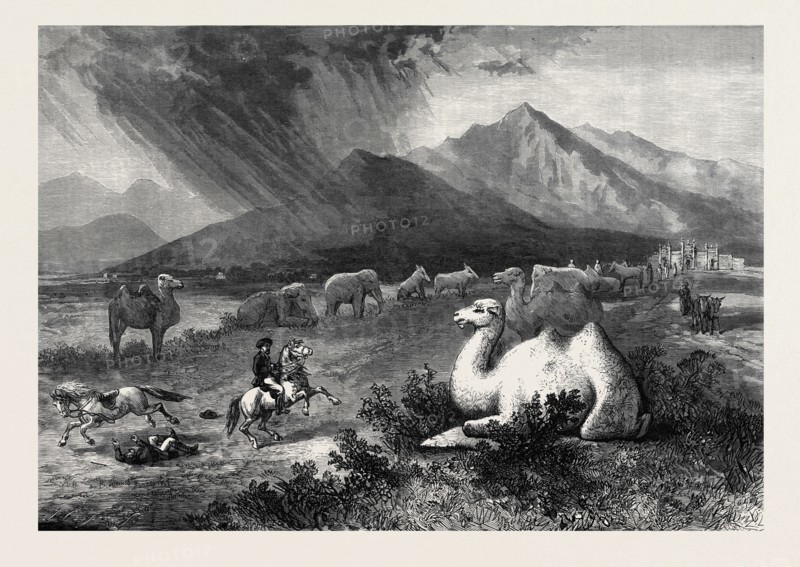 CHINA: ENTRANCE TO THE IMPERIAL TOMBS, NEAR PEKIN, 1873
