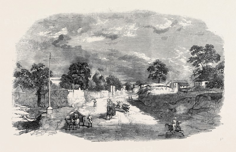 THE MUTINY IN INDIA, FUTTEHPORE, THE SCENE OF THE LATE ENGAGEMENT BETWEEN GENERAL HAVELOCK AND NENA SAHIB
