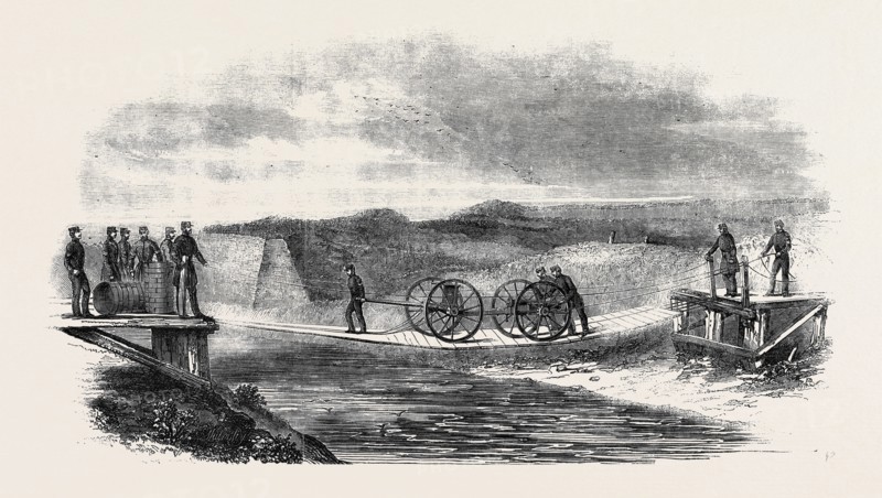 EXPERIMENTS WITH IMPROVED MILITARY BRIDGES, AT ST. MARY'S CREEK, NEAR GILLINGHAM