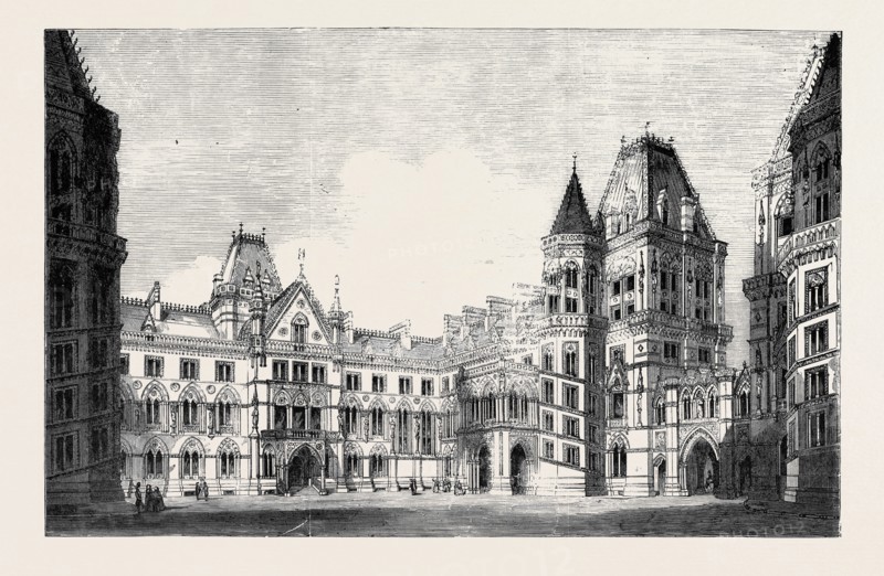 THE NEW GOVERNMENT OFFICES: THIRD PRIZE DESIGN FOR THE FOREIGN DEPARTMENT (GEORGE GILBERT SCOTT, F.S.A., ARCHITECT): PREMIUM, Ã‚Â£300