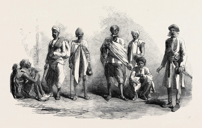 HINDOO THUGS AND POISONERS, FROM A DRAWING BY MR. W. CARPENTER, JUN.