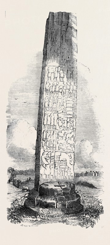"SUENOS' STONE," NEAR FORRES, MORAY, N.B., SKETCHED BY S. DUKENFIELD SWARBREAK