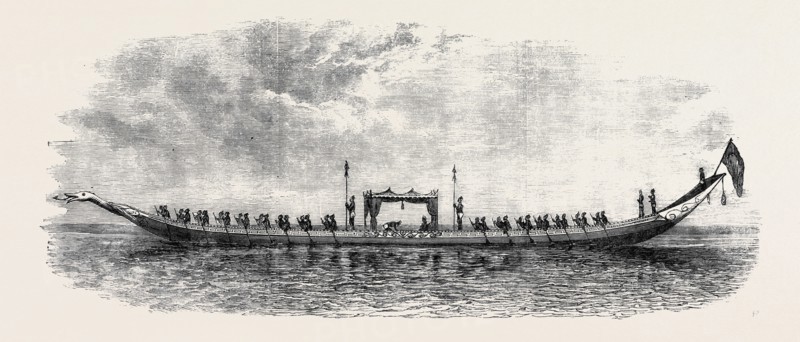 THE ROYAL BARGE OF THE SECOND KING OF SIAM (LENGTH, 87 FEET)