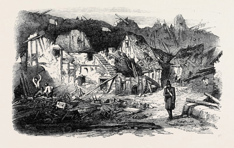 THE LATE EXPLOSION AT MAYENCE: THE OLD KASTRICK STREET, MAYENCE.
