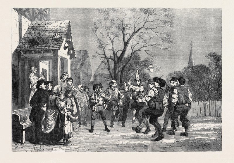 "WORCESTERSHIRE MUMMERS," PAINTED BY C. CATTERMOLE