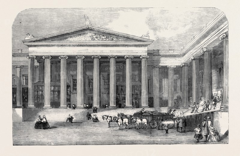 ARRIVAL OF THE REMAINS OF THE TOMB OF MAUSOLUS AT THE BRITISH MUSEUM