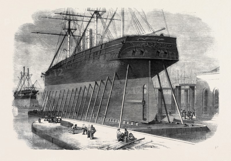 HYDRAULIC LIFT, AT THE NEW GRAVING DOCKS, NEAR BLACKWALL