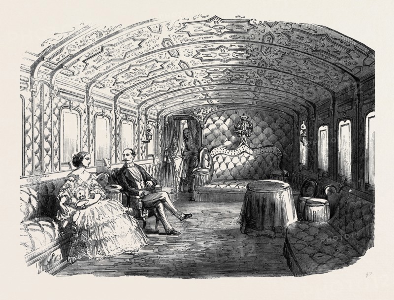 THE IMPERIAL TRAIN ON THE ORLEANS RAILWAY, THE SALOON OF HONOUR
