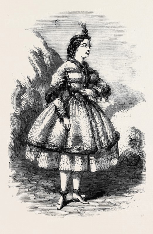 MISS WYNDHAM AS OLINSKA, IN THE BURLESQUE OF "MAZEPPA," AT THE OLYMPIC THEATRE