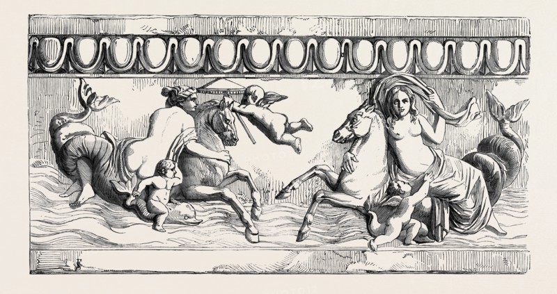 FRIEZE IN TERRA-COTTA, MARINE VENUS AND AMPHITRITE, THE CAMPANA MUSEUM, ROME