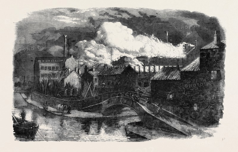 DESTRUCTION BY FIRE OF MESSRS. HINE AND MUNDELLA'S HOSIERY FACTORY AT NOTTINGHAM