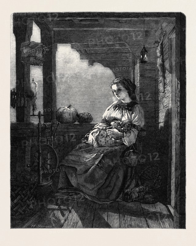 "THE HOME OF THE MOUNTAINEER," PAINTED BY FRANK WYBURD, IN THE EXHIBITION OF THE BRITISH INSTITUTION