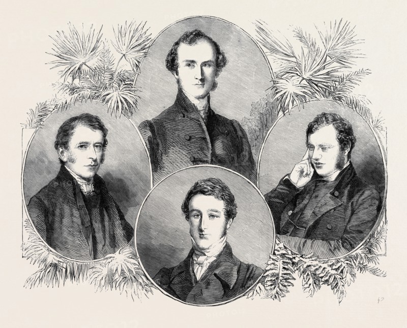 NEW ZEALAND BISHOPS: THE RIGHT REV. W. WILLIAMS, D.D., LORD BISHOP OF WAIAPU; THE RIGHT REV. G.A. SELWYN, D.D., LORD BISHOP OF NEW ZEALAND; THE RIGHT REV. C.J. ABRAHAM, D.D. LORD BISHOP OF WELLINGTON; THE RIGHT REV. EDMUND HOBHOUSE D.D., LORD BISHOP OF NELSON