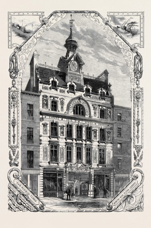 THE BRITISH AND IRISH MAGNETIC TELEGRAPH COMPANY'S OFFICES, THREADNEEDLE STREET
