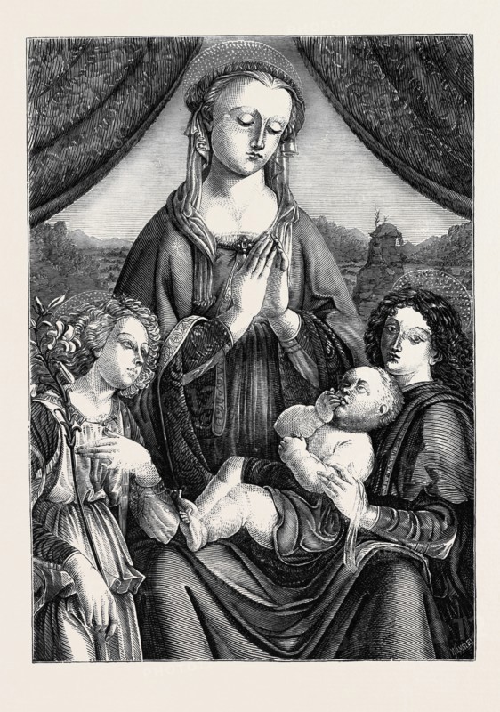"THE VIRGIN ADORING THE INFANT SAVIOUR" BY GHIRLANDAJO, IN THE NATIONAL GALLERY