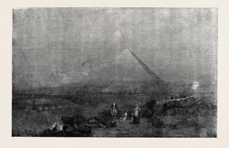 " THE GREAT PYRAMID AFTER SUNSET" BY HENRY WARREN, IN THE EXHIBITION OF THE NEW SOCIETY OF PAINTERS IN WATER COLOURS