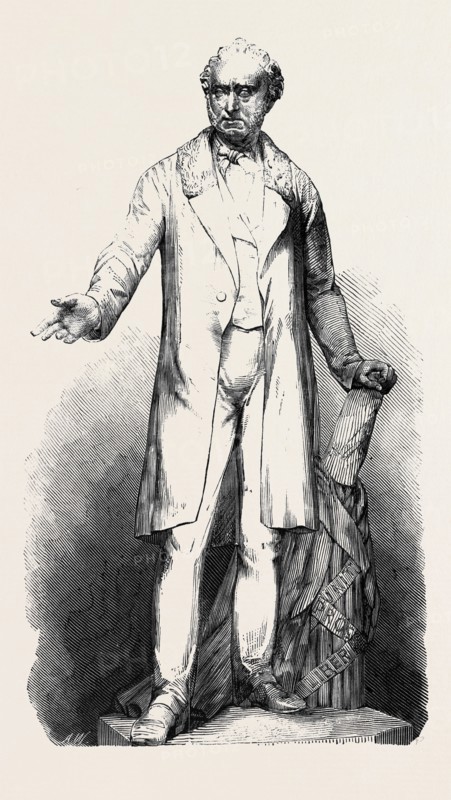 STATUE OF THE LATE THOMAS ATTWOOD, INAUGURATED AT BIRMINGHAM, LAST WEEK