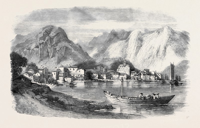 THE WAR, FERIOLO, ON THE LAGO MAGGIORE, FROM A SKETCH BY W.L. LEITCH