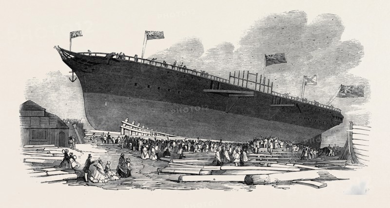 LAUNCH OF WEST INDIAN STEAMER "AMAZON," AT BLACKWALL, ON SATURDAY