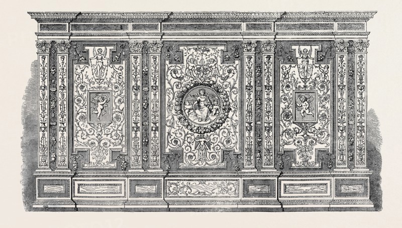INLAID CABINET, DESIGNED BY GRUNER, BY MESSRS, DOWBIGGIN