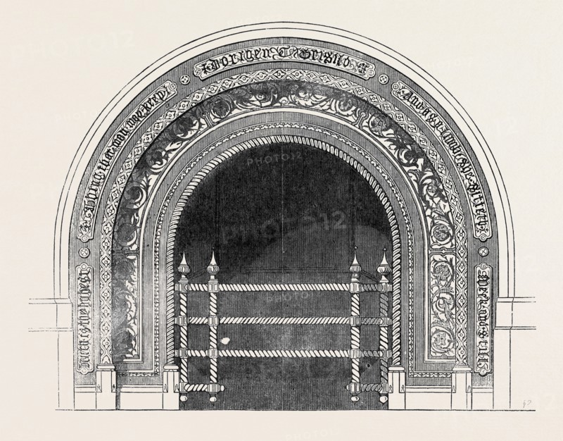 STOVE, BURNISHED STEEL, INLAID WITH GOLD, MESSRS. JEAKES AND CO., GREAT RUSSELL-STREET